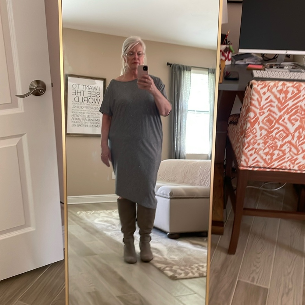 Asymmetrical gray Large Athleta dress